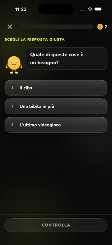 Una domanda del quiz: quale di queste cose è un bisogno?